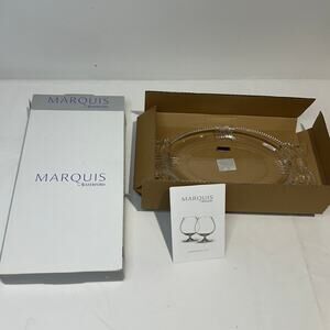 Marquis by Waterford Crystal Bow Oval Platter Tray, 12 inches, NEW IN BOX